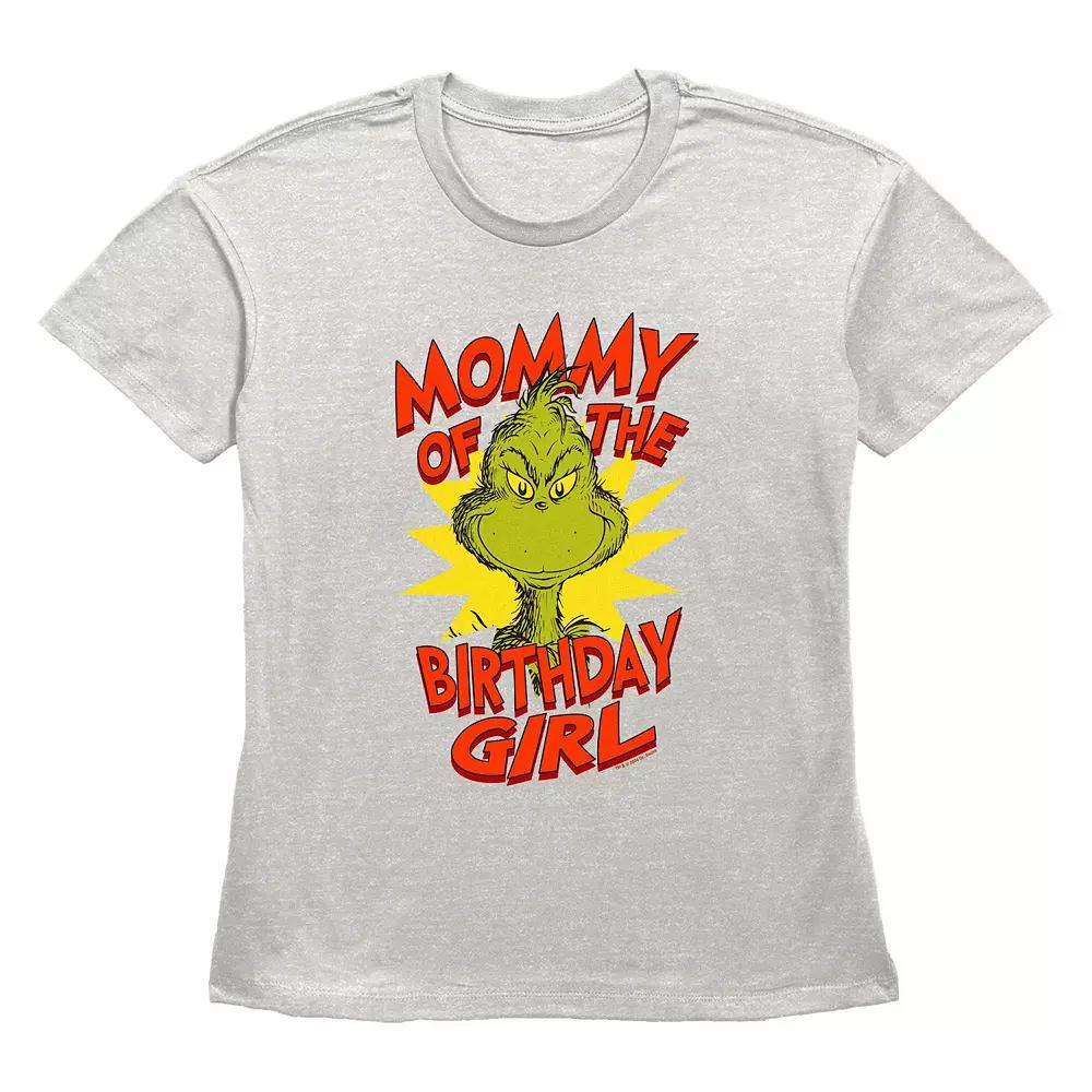 Women's Dr. Seuss Grinch Mommy Of The Birthday Girl Graphic Tee,  Product Image