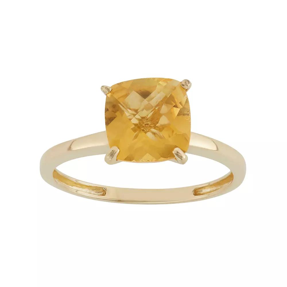 Designs by Gioelli Citrine 10k Gold Ring, Women's, Size: 7, Orange Product Image
