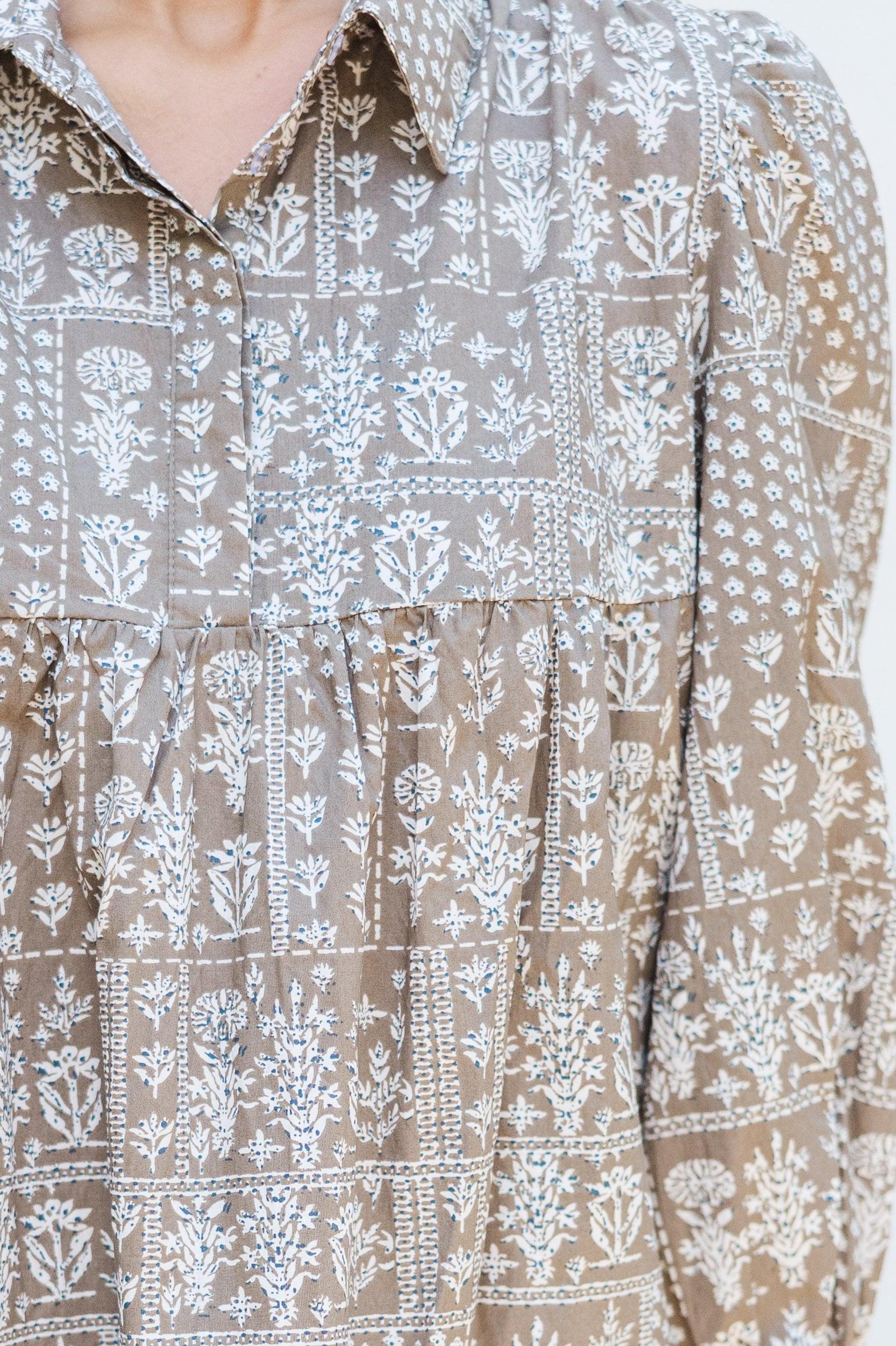 Good To Go Mocha Brown Floral Dress Female Product Image