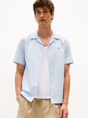 Regular Fit Linen-Blend Camp Shirt Product Image
