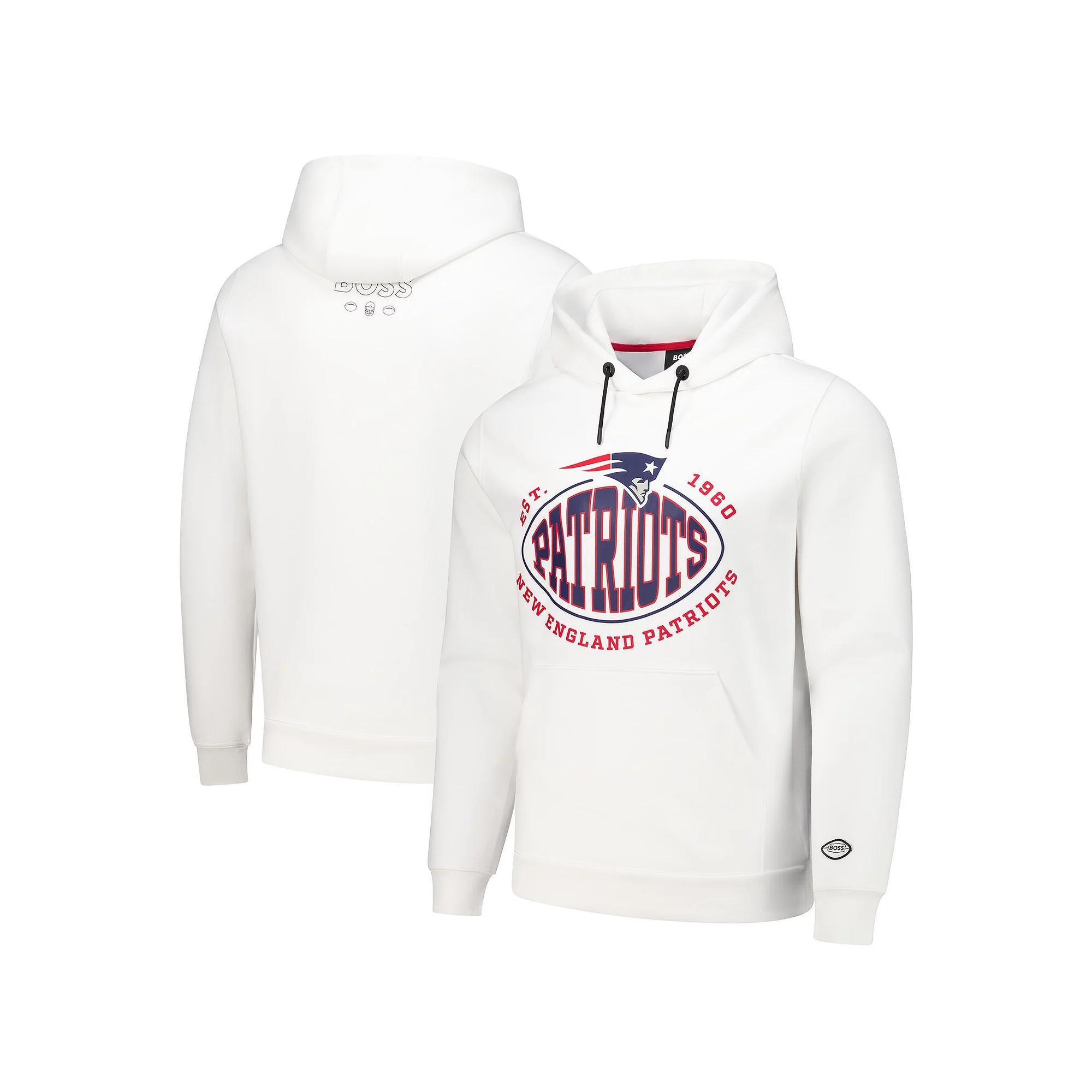 Men's BOSS X NFL White Denver Broncos Touchback Pullover Hoodie,  Product Image