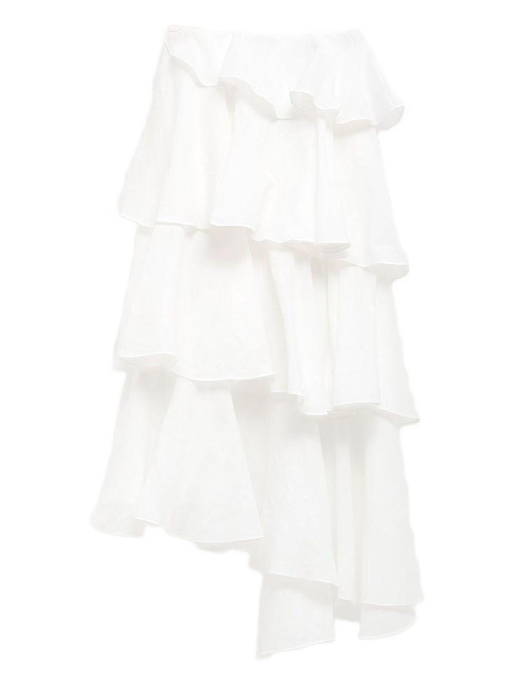 cotton-blend asymmetrical skirt Product Image