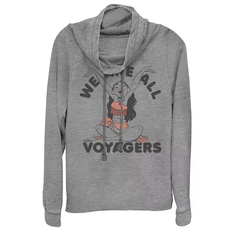 Disney's Moana All Voyagers Juniors' Cowlneck Graphic Lightweight Long Sleeve, Girl's, Size: XL, Gray Grey Product Image