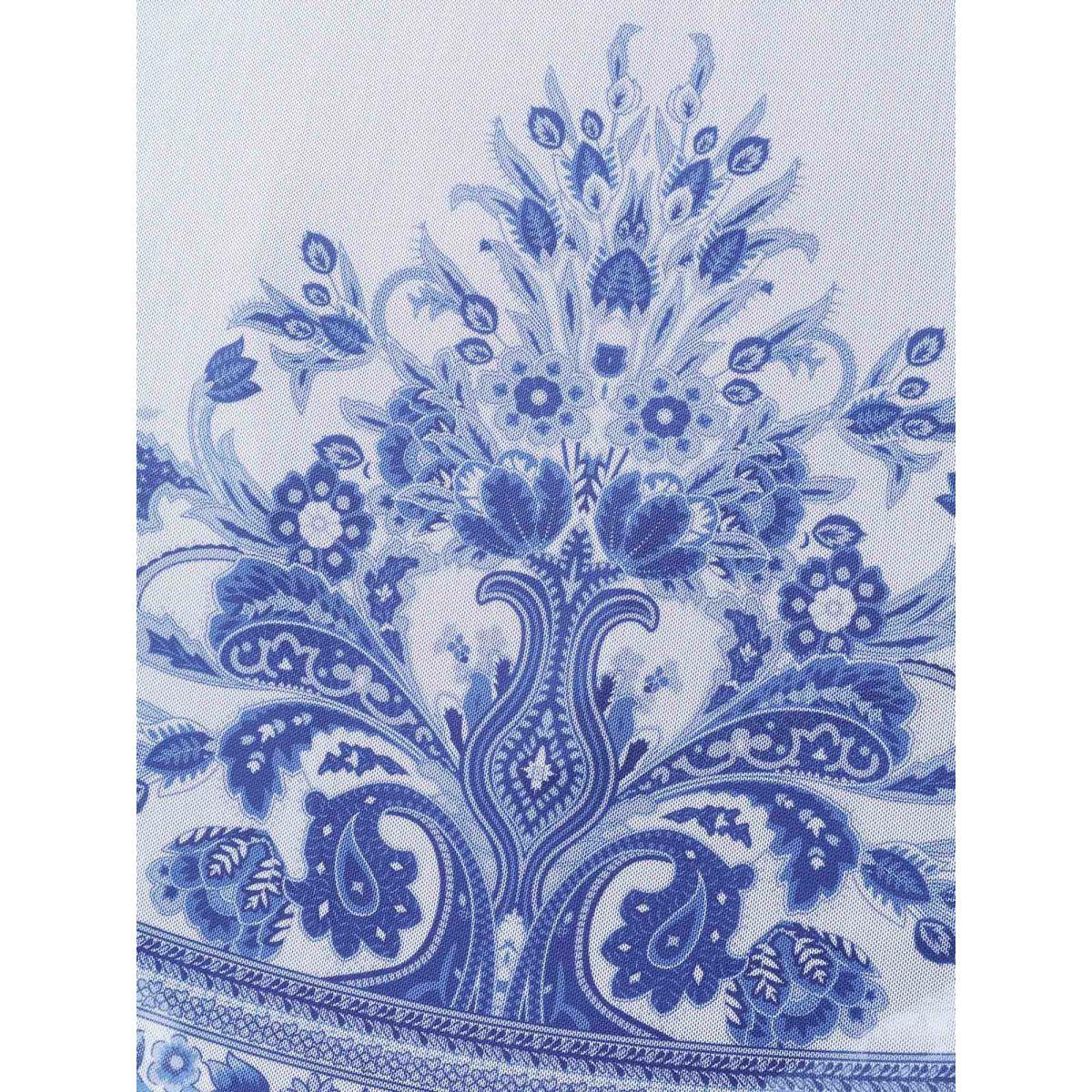 Plus Size Boho Print Sheer Back Adjustable Buckle Swim Dress Women's Swimwear Indigo Beach Bodycon Overlap Collar High stretch Curve Swim Dresses BloomChic 10/M Product Image