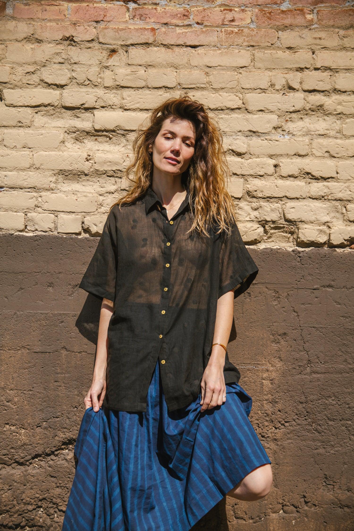 Vintage Navy Blue Skirt Product Image