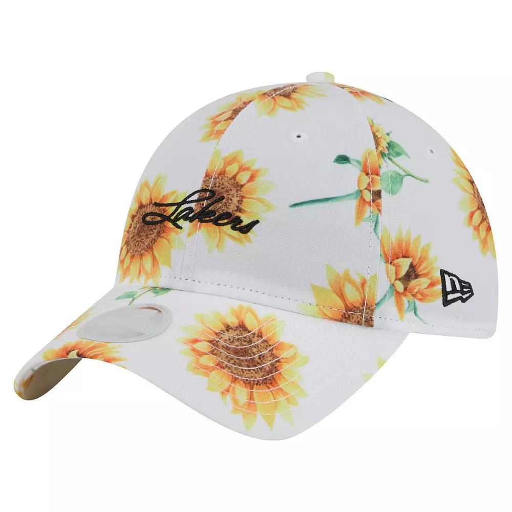 Women's New Era White Los Angeles Lakers Adventure Flower 9TWENTY Adjustable Hat Product Image