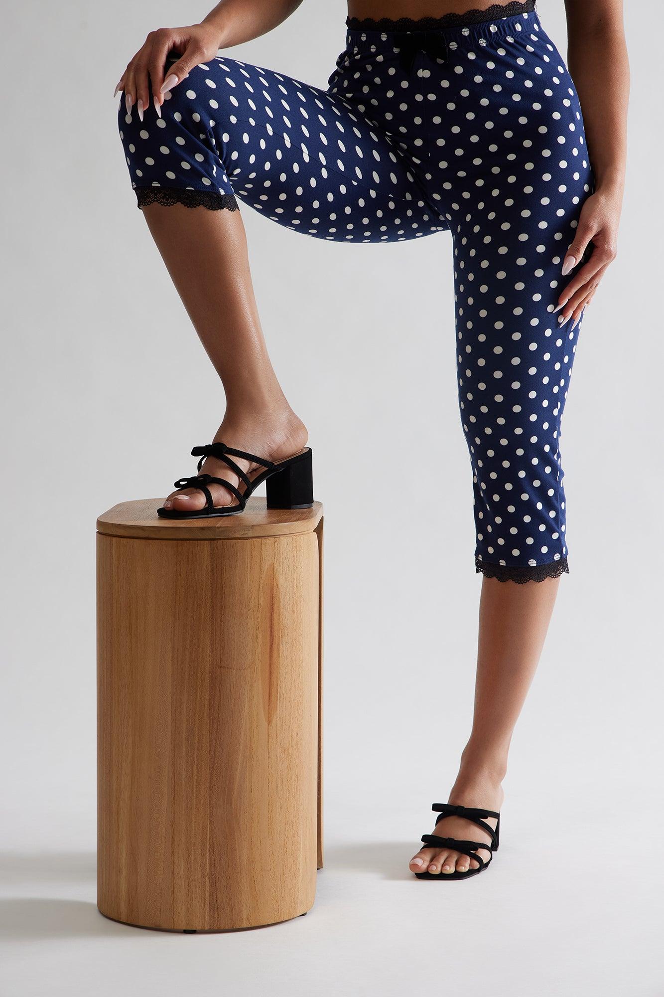 Miley Bow Block Mid Heels - Black Product Image