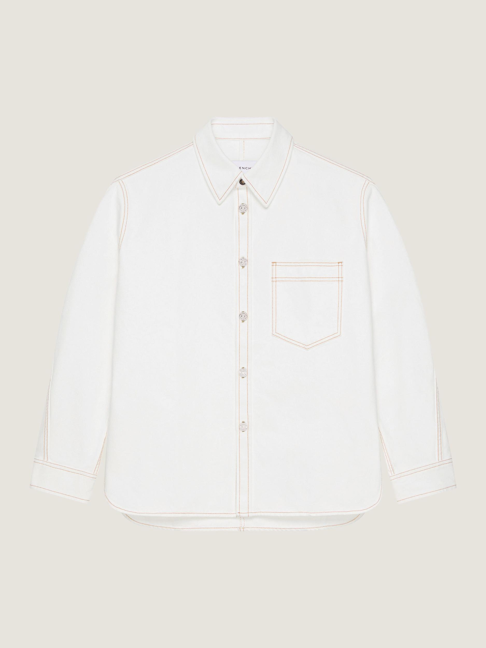 Couture Seam overshirt in white denim Product Image