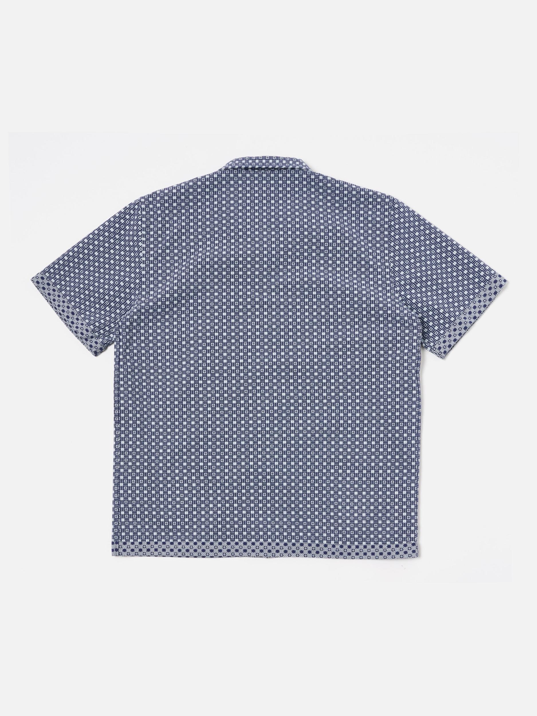 Universal Works Dean Road Shirt in Navy Tile 3 Cotton Product Image