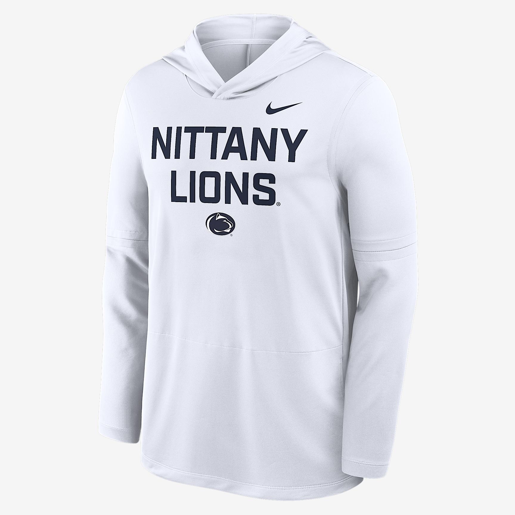 Penn State Sideline Nike Mens Dri-FIT College Long-Sleeve Hooded Top | 03B910APSN-7XL Product Image