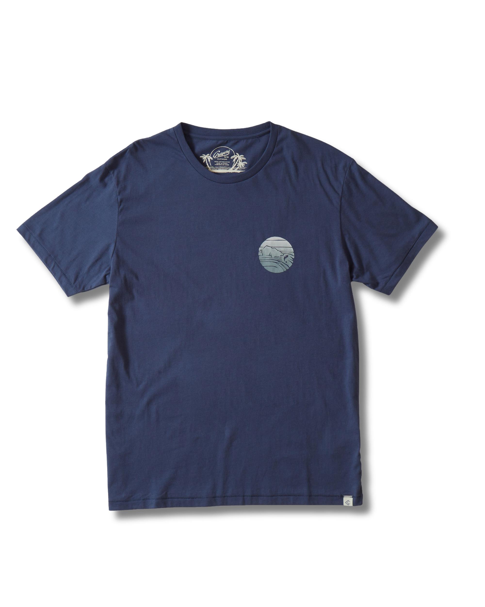 Bear Fishing Graphic Tee - Blue Indigo * Product Image