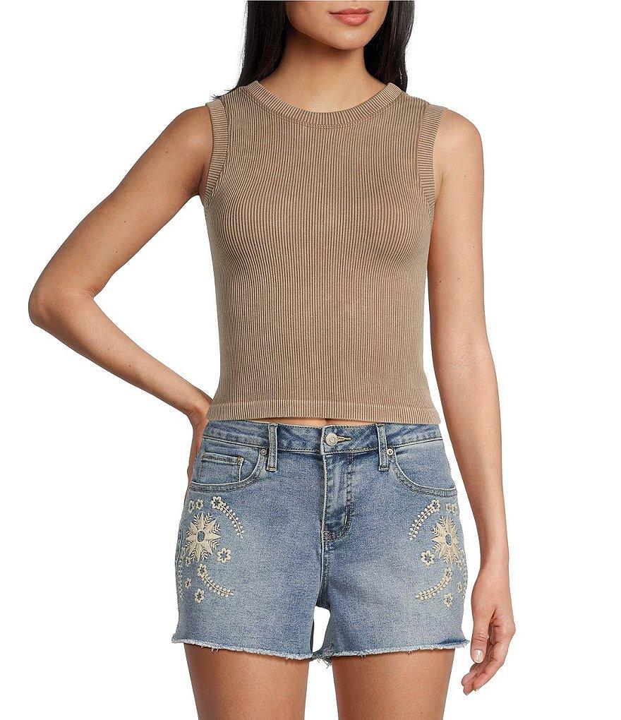 Moa Moa Sleeveless Crewneck Tank Top Product Image