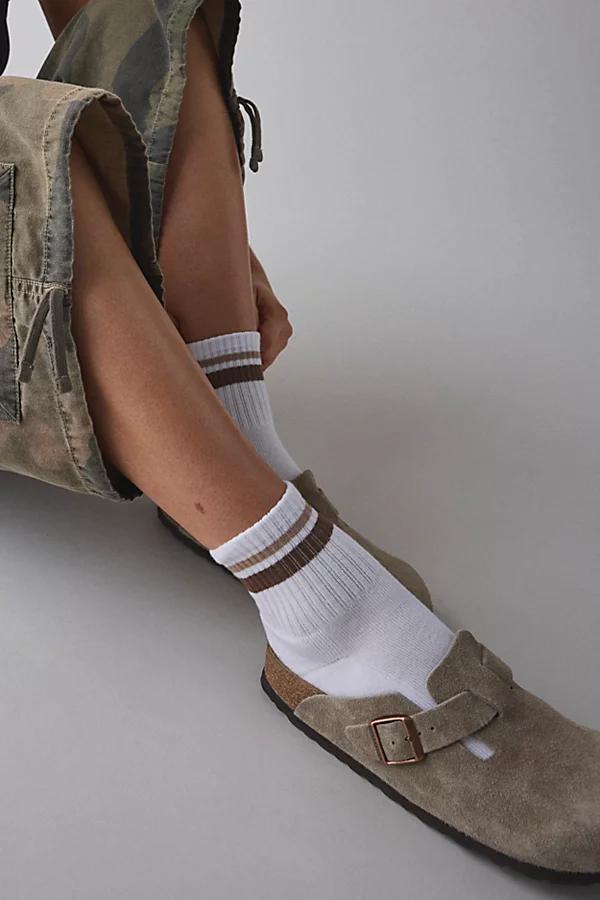 Alana Striped Athletic Quarter Crew Sock Womens at Urban Outfitters Product Image