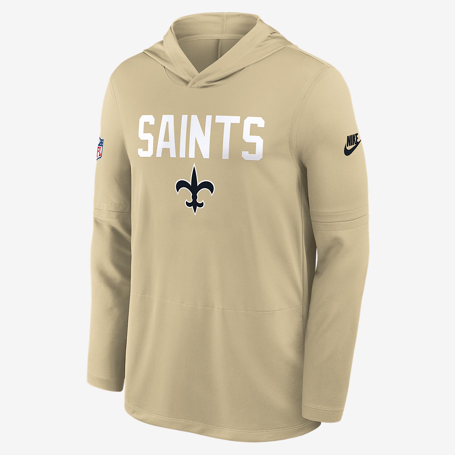 New Orleans Saints Pass Accuracy Nike Men's Dri-FIT NFL Long-Sleeve Hooded Top Product Image