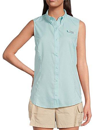 Columbia Womens Tamiami Collar Neck Sleeveless Button Front Shirt Product Image