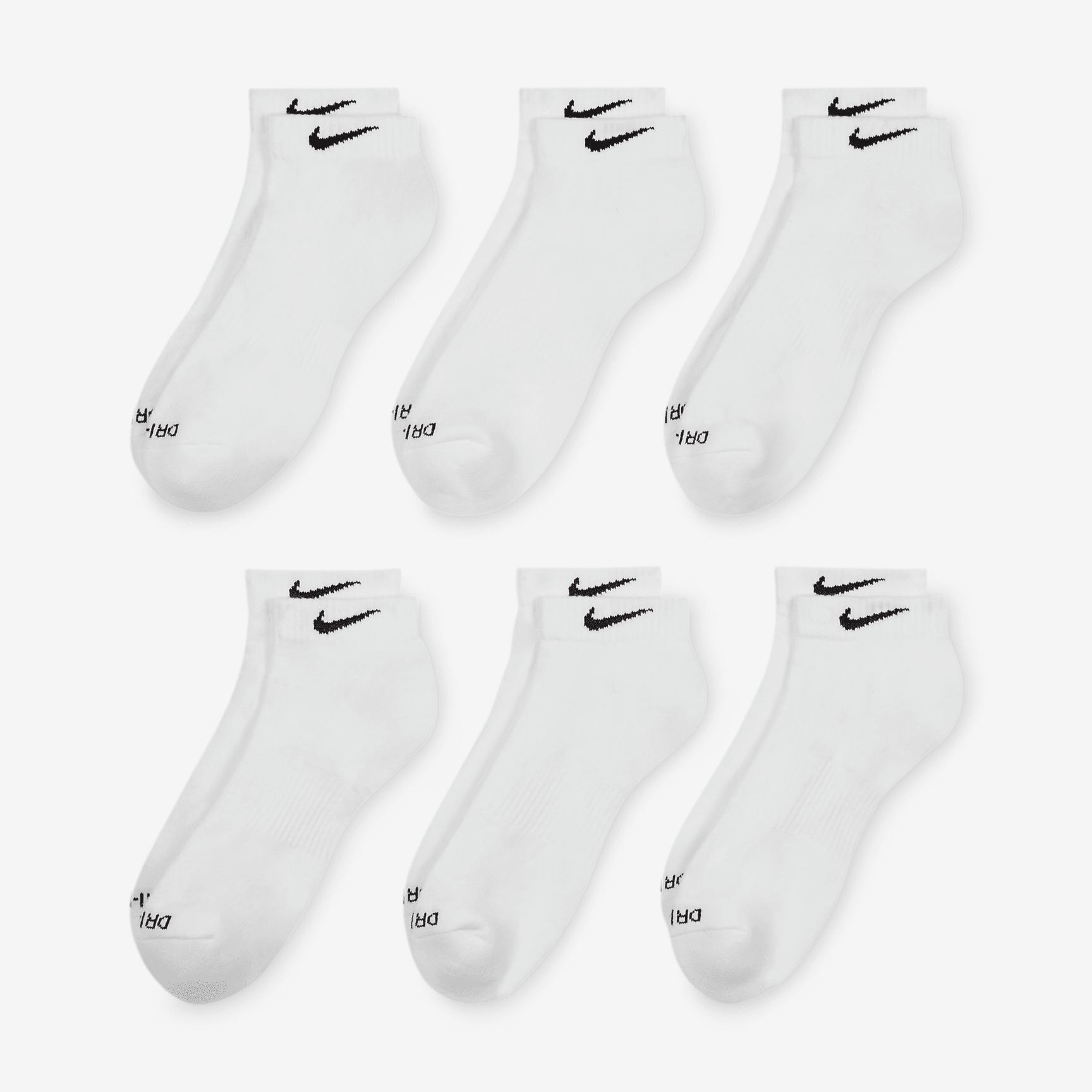 Nike Unisex Everyday Plus Cushioned Training Low Socks (6 Pairs) | SX7042-100 Product Image