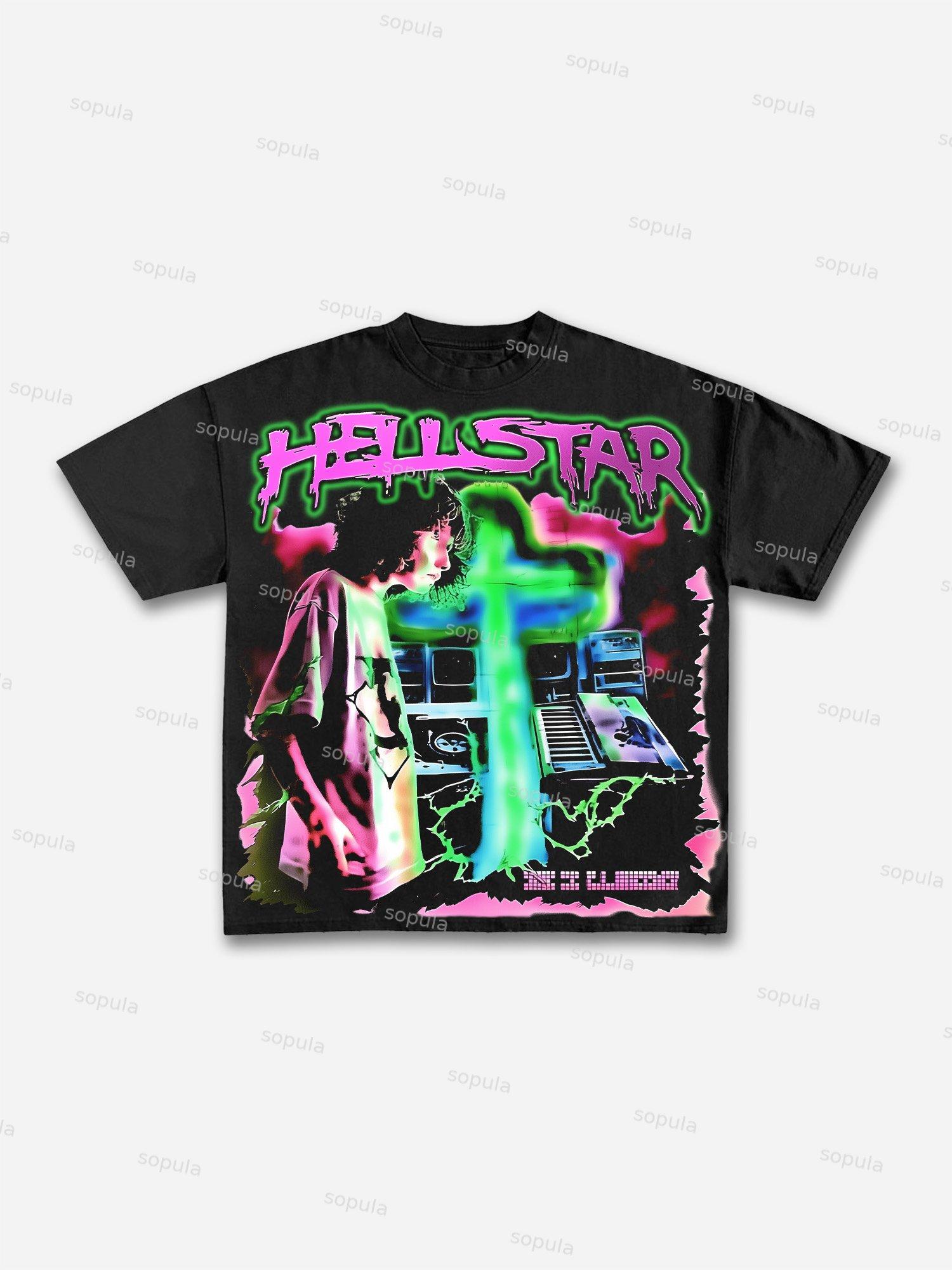 God Of The Future Graphic Print Cotton T-shirt Product Image