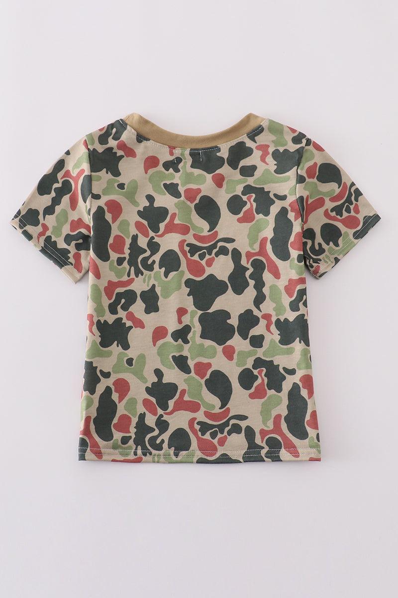 Camouflage cross embroidery top Product Image