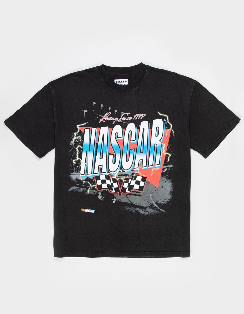 TILLYS x NASCAR Racing Flag Mens Boxy Tee - BLACK Product Image