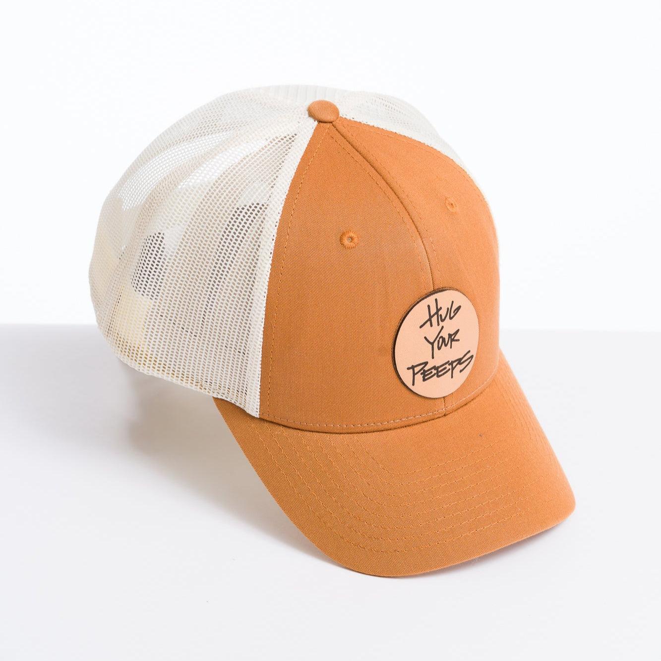 Hug Your Peeps Leather Patch Trucker Hat Product Image