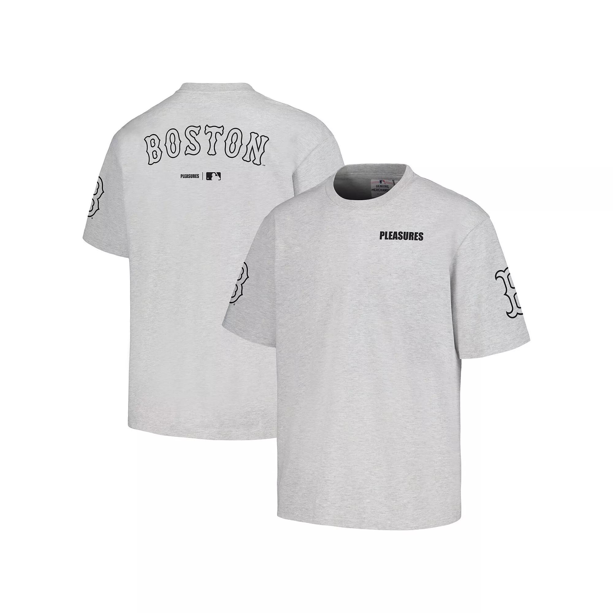 Men's PLEASURES Gray Boston Red Sox Team T-Shirt,  Product Image