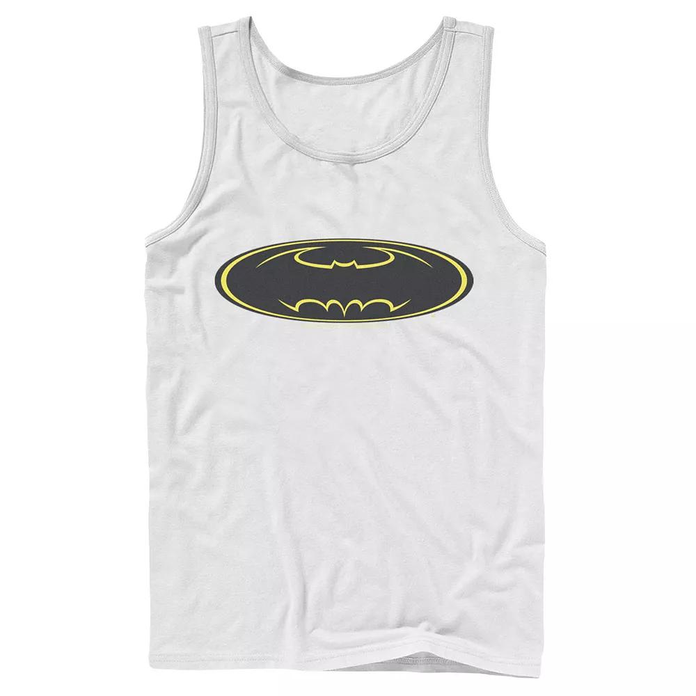 Men's DC Comics Batman Yellow Line Chest Logo Tank Top,  Product Image