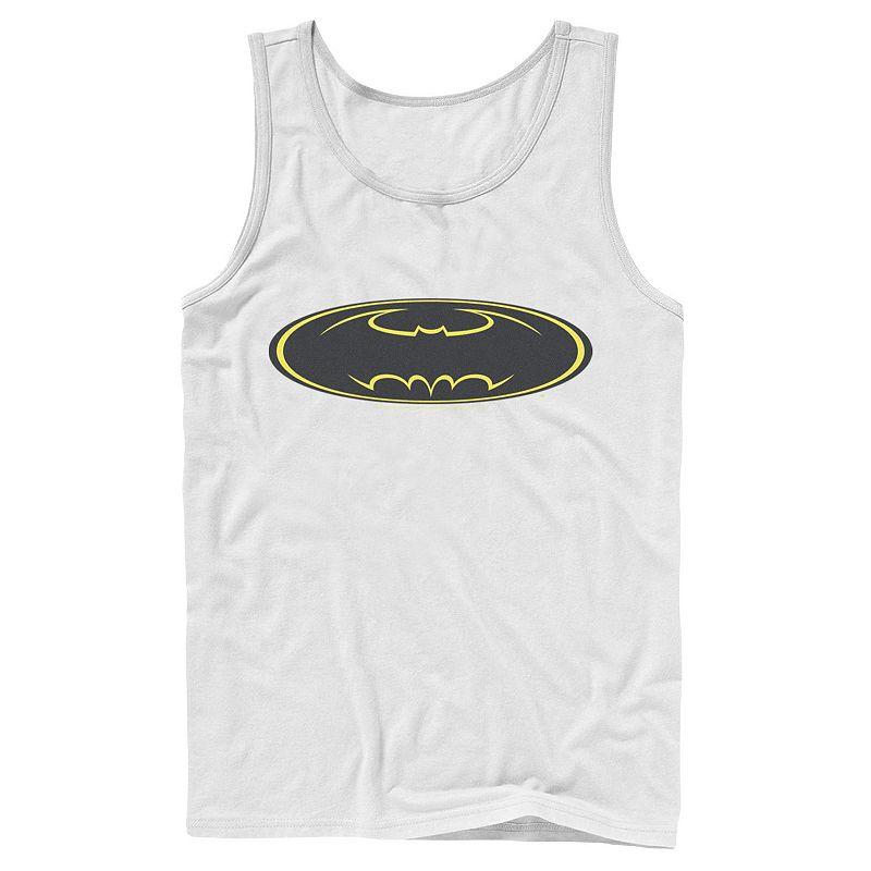 Men's DC Comics Batman Yellow Line Chest Logo Tank Top,  Product Image