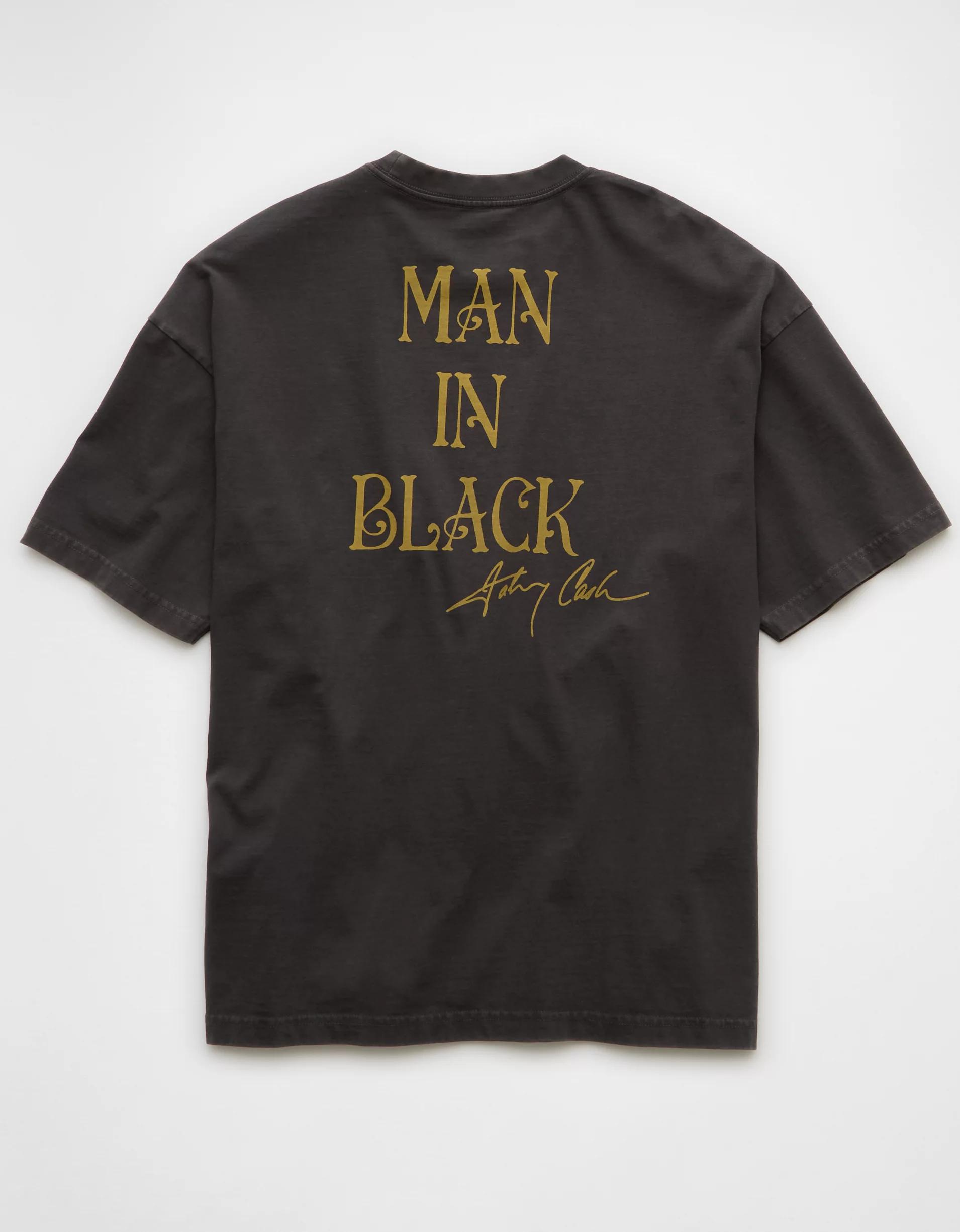 AE Boxy Johnny Cash Graphic T-Shirt Product Image