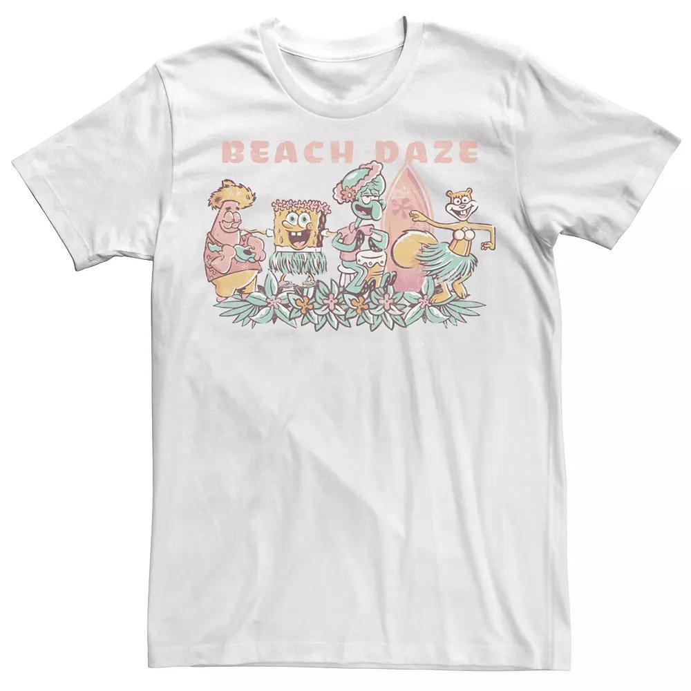 Big & Tall SpongeBob SquarePants Beach Daze Group Shot Tee, Men's,  Product Image