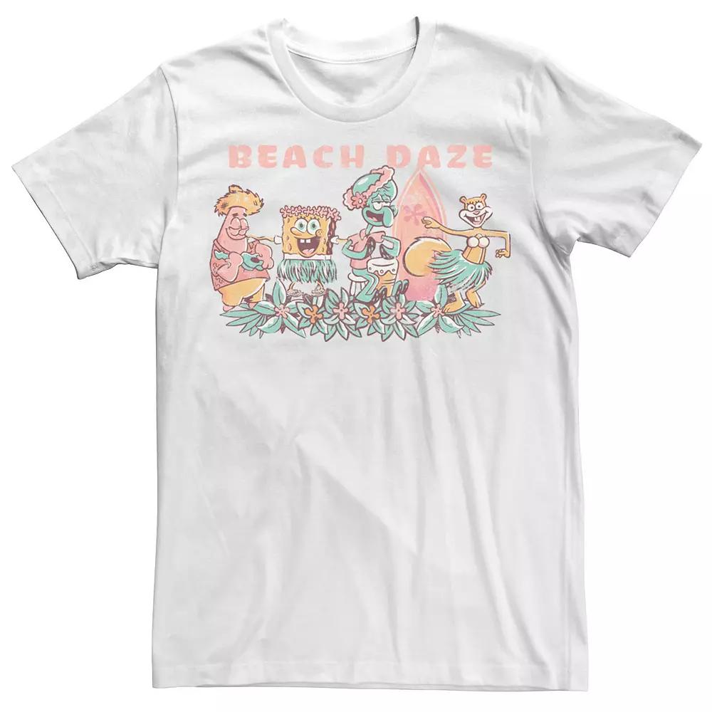 Big & Tall SpongeBob SquarePants Beach Daze Group Shot Tee, Men's,  Product Image