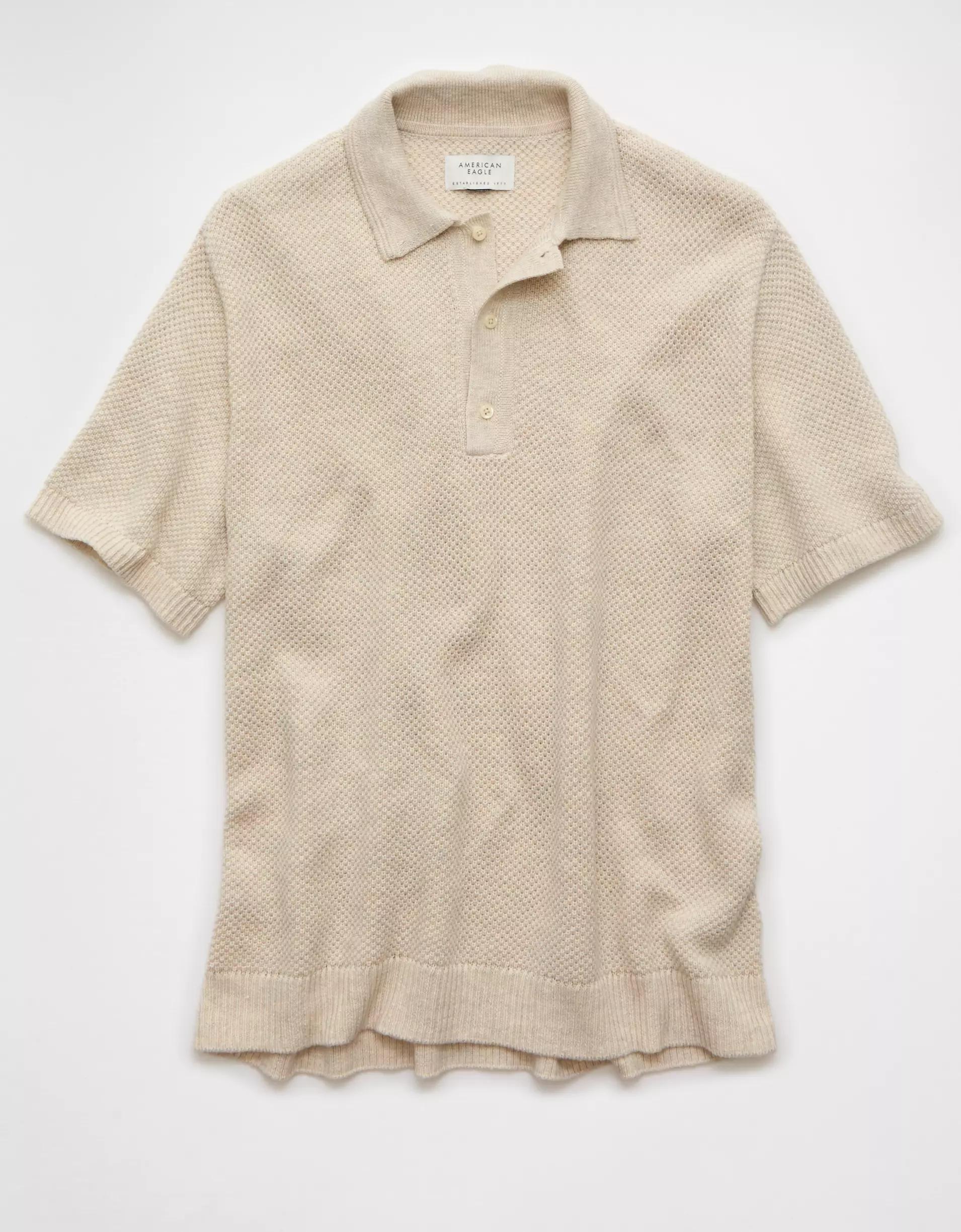 AE Pique Sweater Polo Shirt Product Image