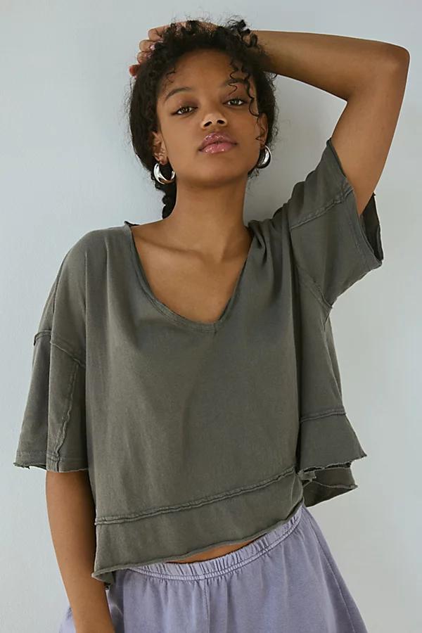 Out From Under Rebel Raw-Edge Oversized Tee Womens at Urban Outfitters Product Image