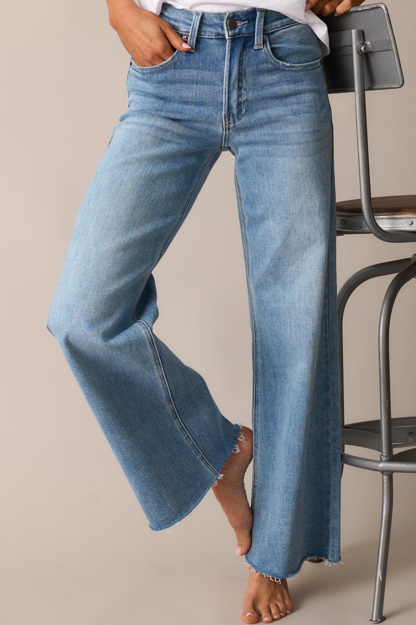 In The Countryside Medium Wash Straight Leg Jeans Product Image