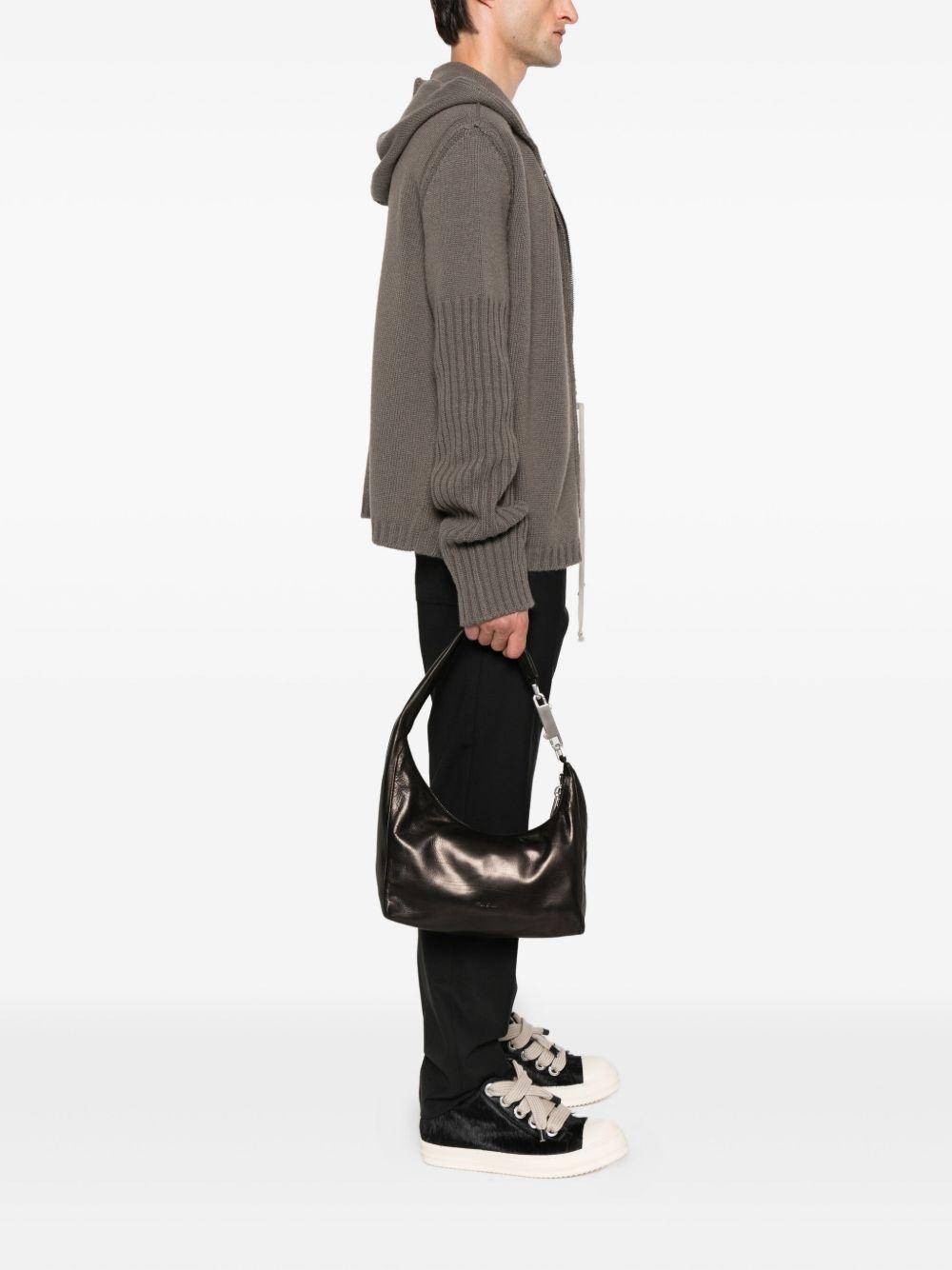 leather zip shoulder bag Product Image