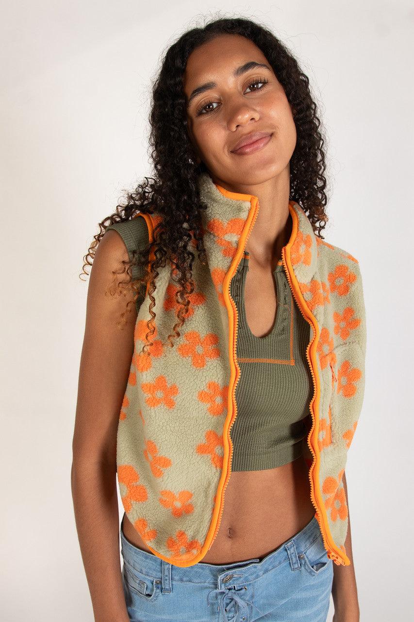Daisy Fleece Zip Up Vest Product Image