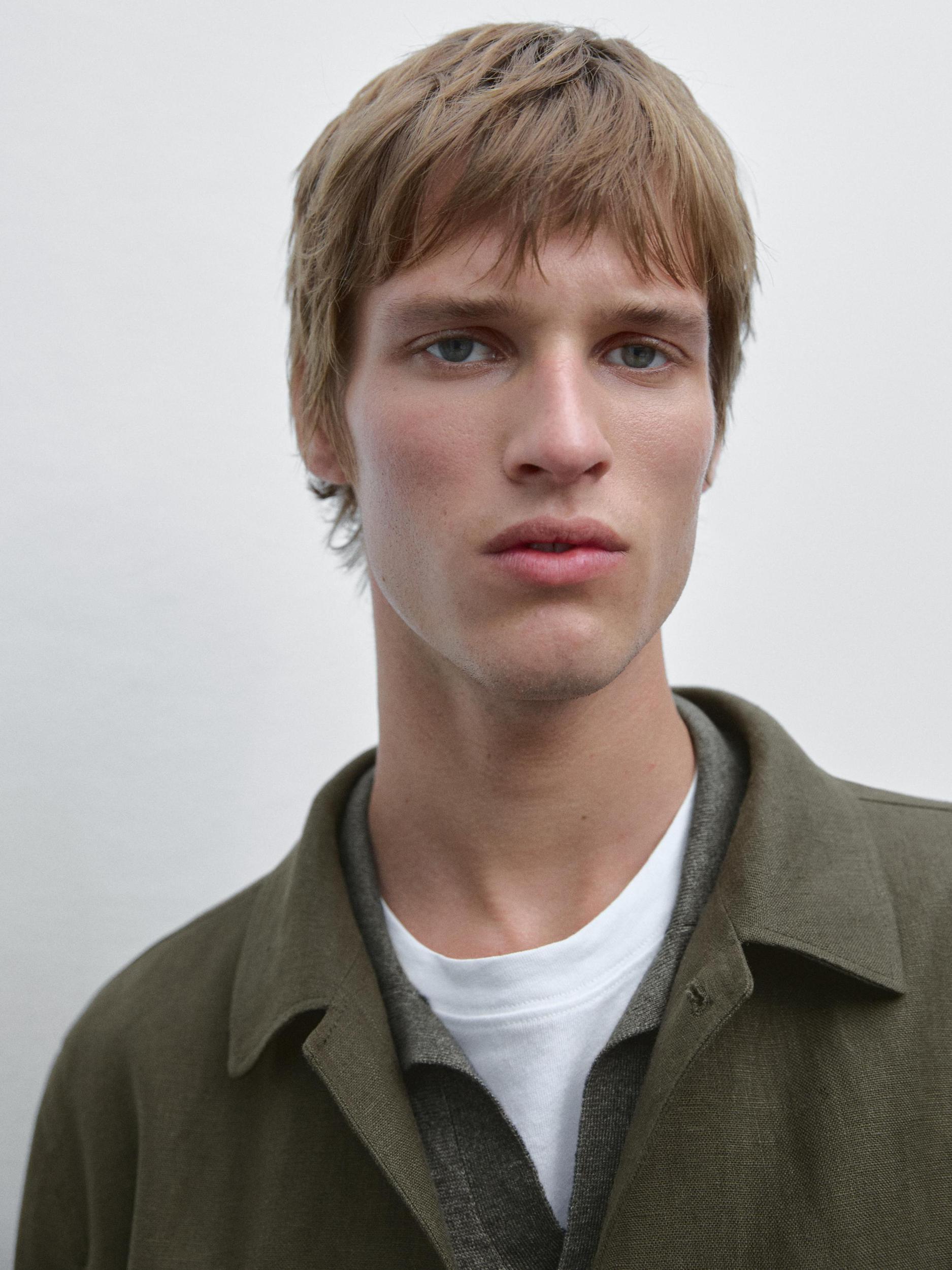 100% linen overshirt Product Image