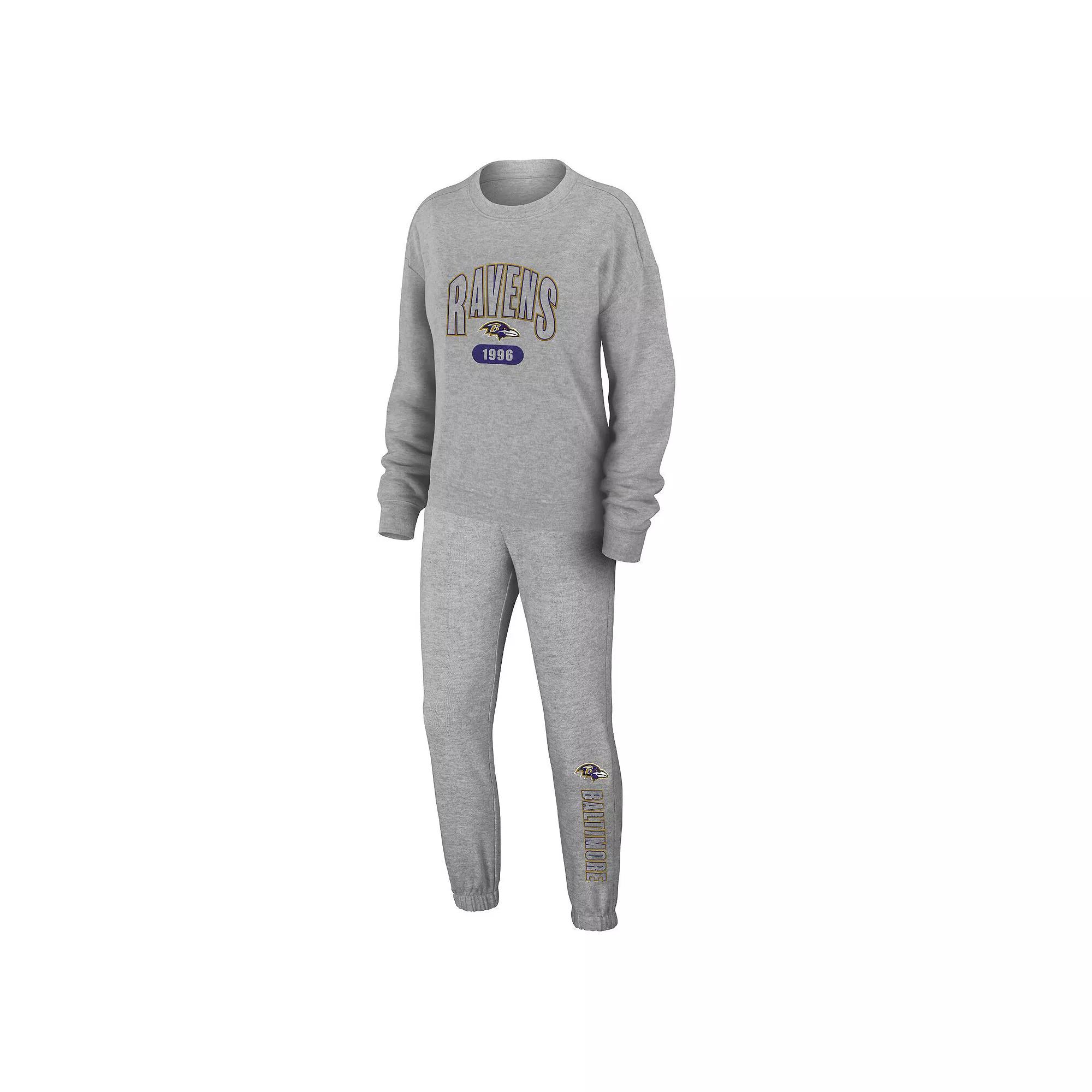 Women's WEAR by Erin Andrews Heather Gray Baltimore Ravens Plus  Product Image