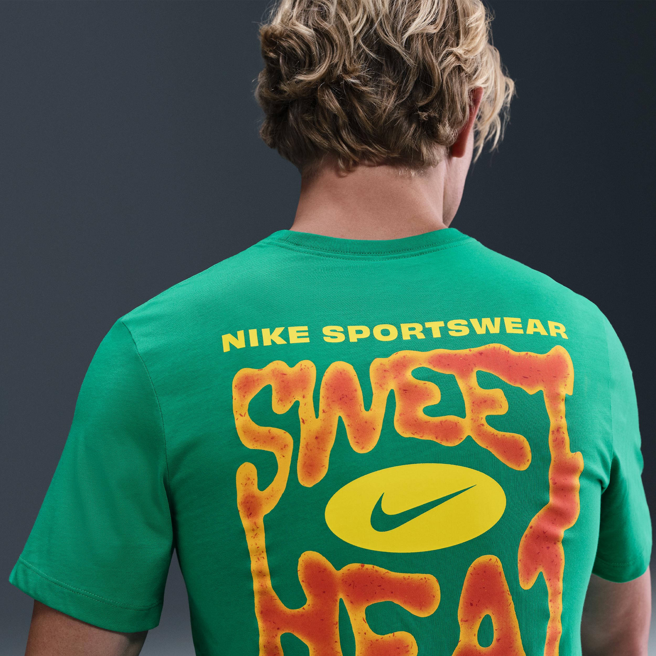 Nike Mens Nike NSW Basketball T-Shirt OC 2 - Mens Stadium Green/Red Product Image