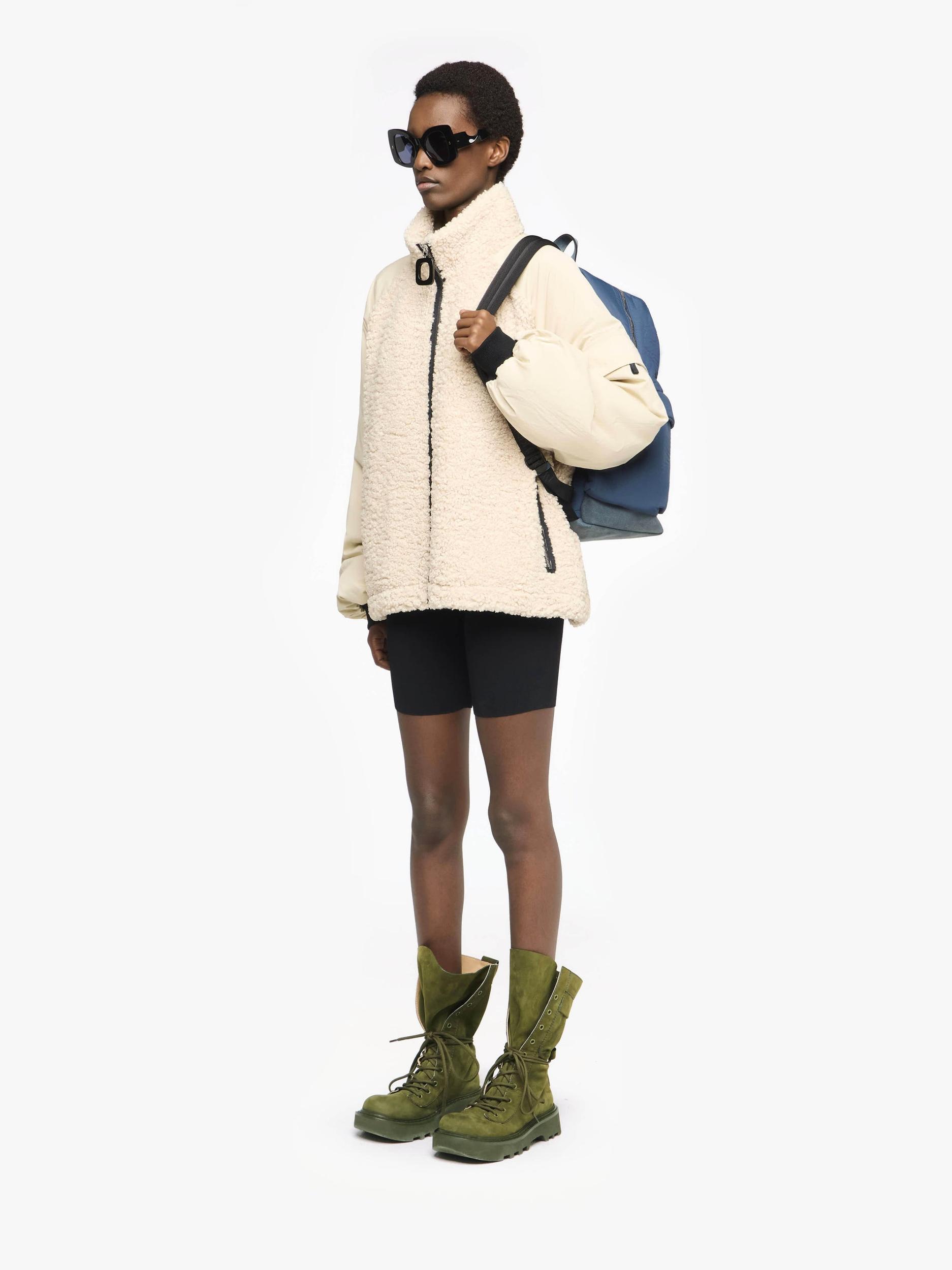 COLOUR BLOCK FLEECE TRACK TOP Product Image