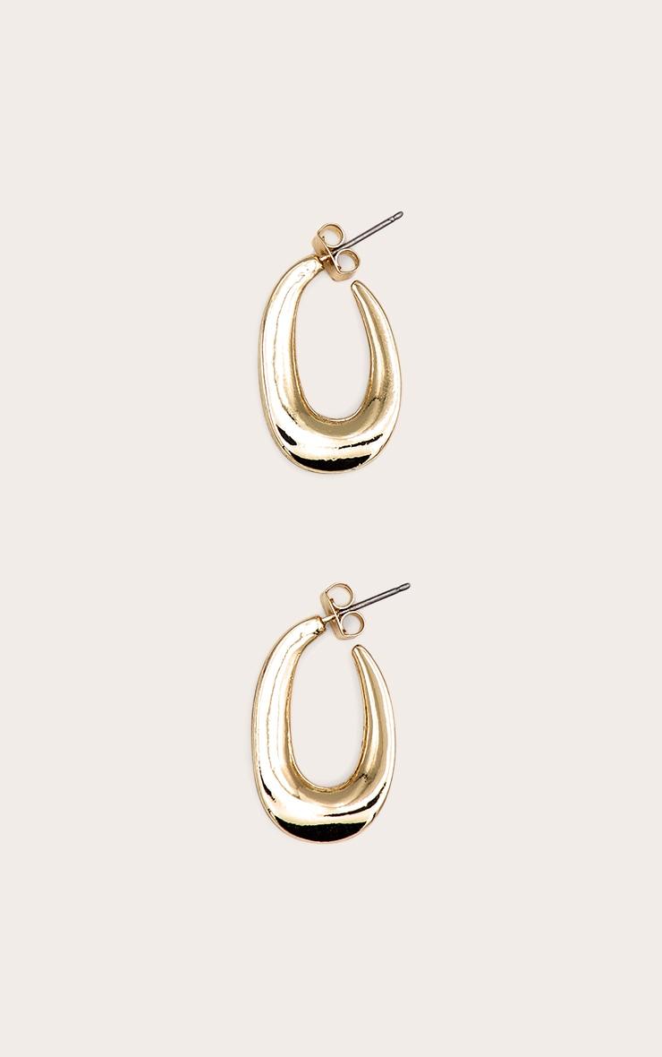 Gold Ridge Medium Hoop Earring Product Image