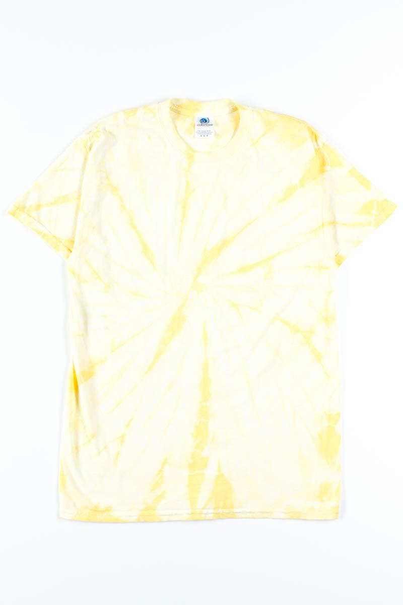 Light Yellow Tie Dye Tee Shirt Product Image