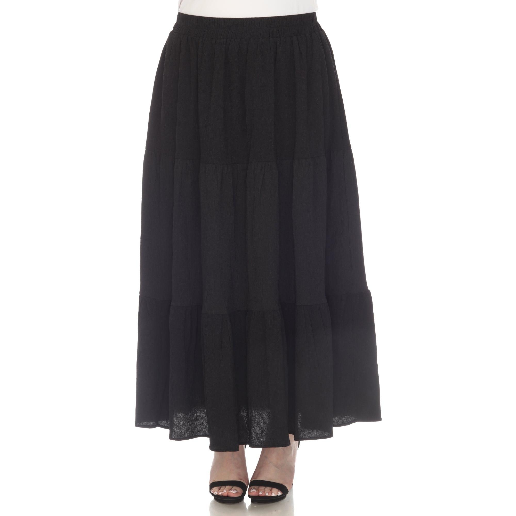 Pleated Tiered Maxi Skirt - Plus Product Image