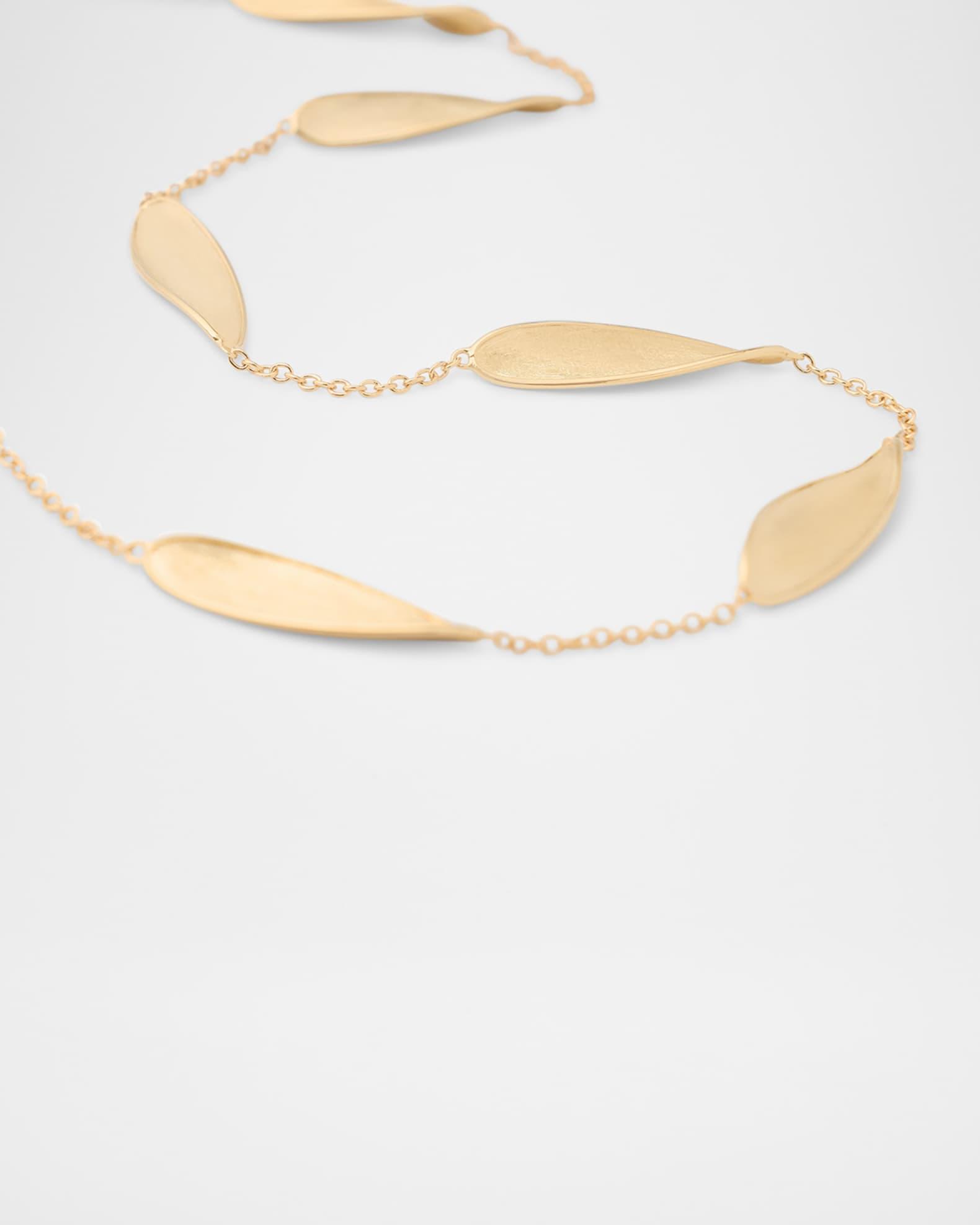 18K Yellow Gold Lunaria Twist Long Necklace Product Image