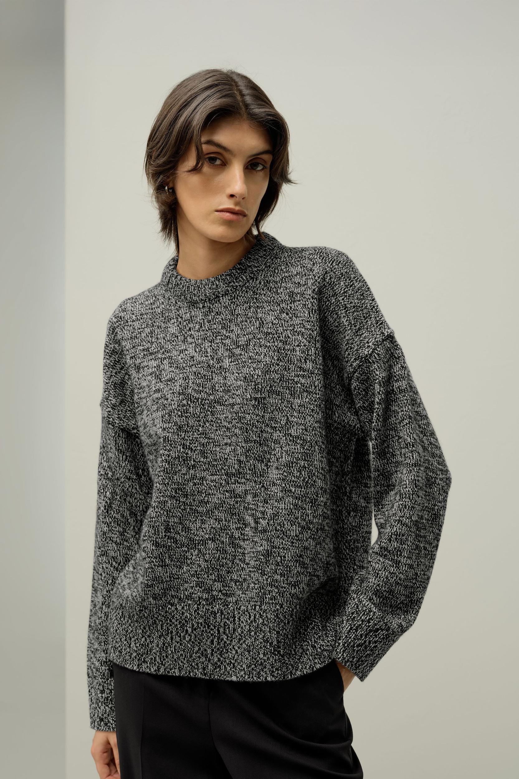 Oversized Crewneck Wool-Cashmere Sweater Product Image