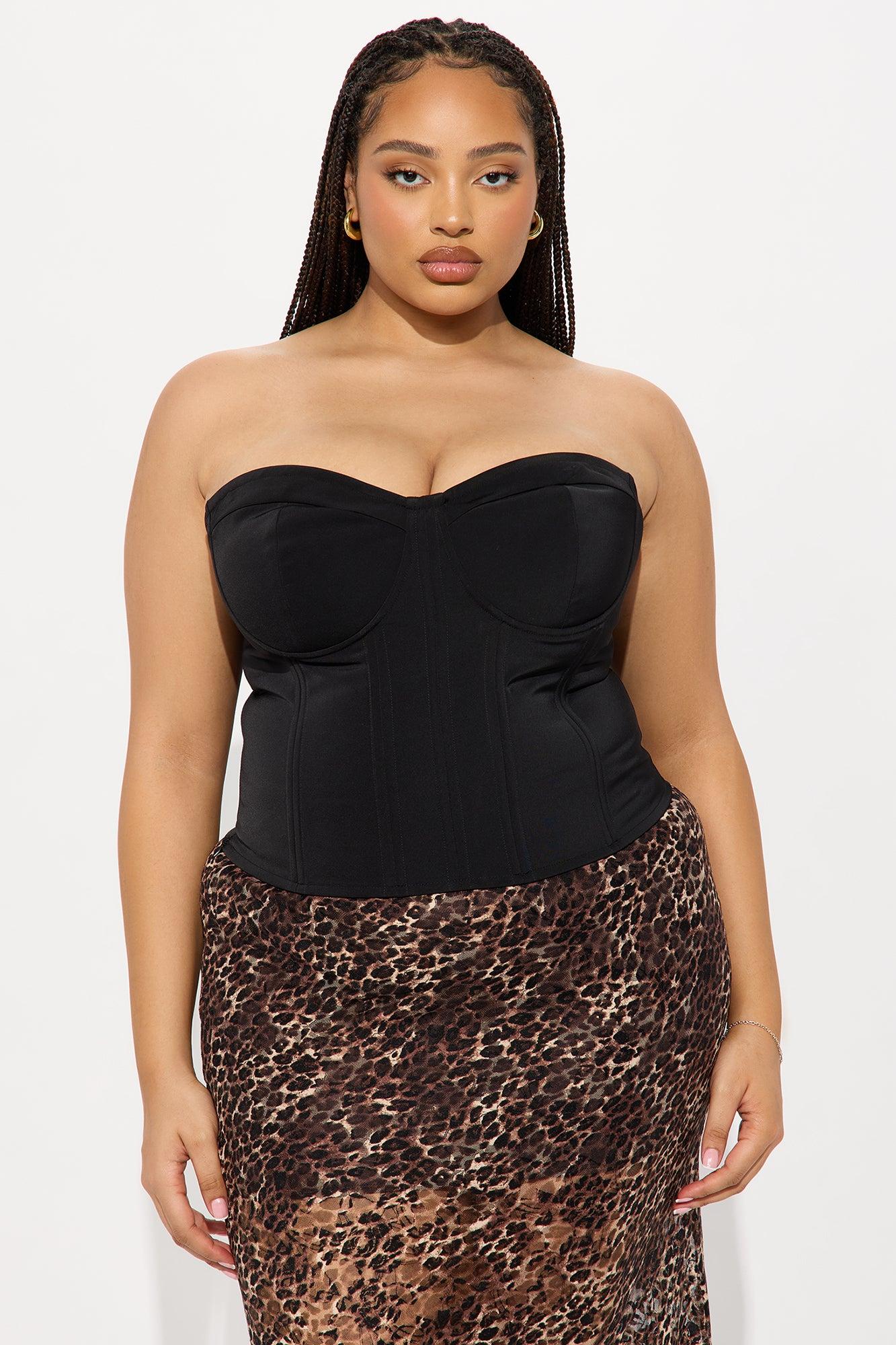 In My Element Lace Up Corset Top - Black Female Product Image