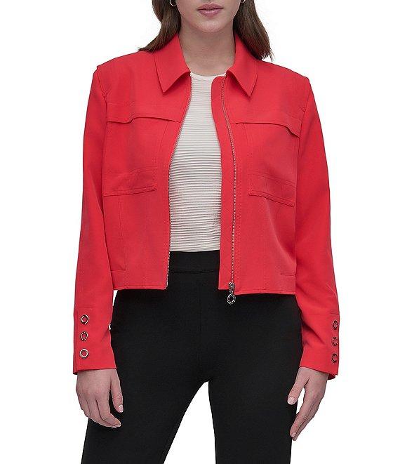 DKNY by Donna Karan Long Sleeve Grommet Jacket Product Image