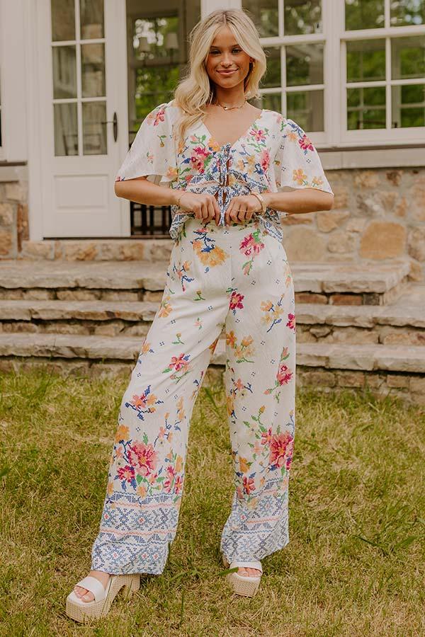 Boho Chic High Waist Floral Pants Product Image