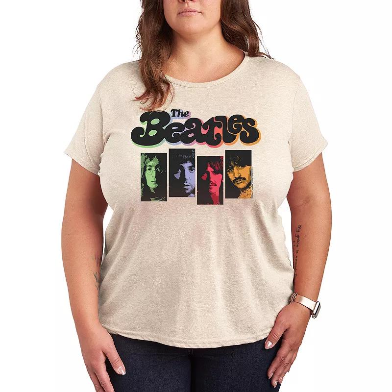 Plus Size The Beatles Color Gradient Graphic Tee, Womens Product Image
