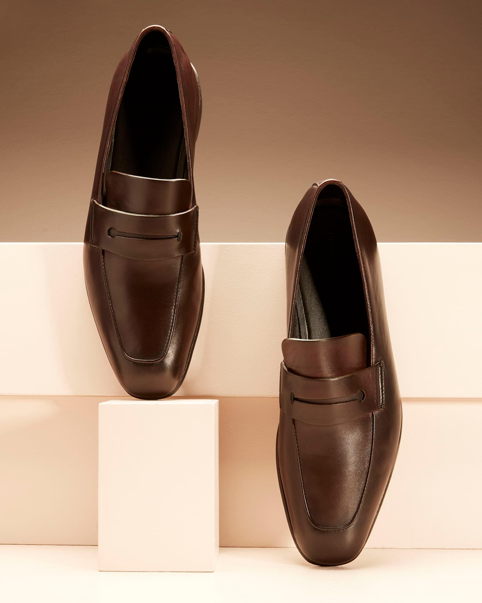 Men's Lasola Leather Penny Loafers Product Image