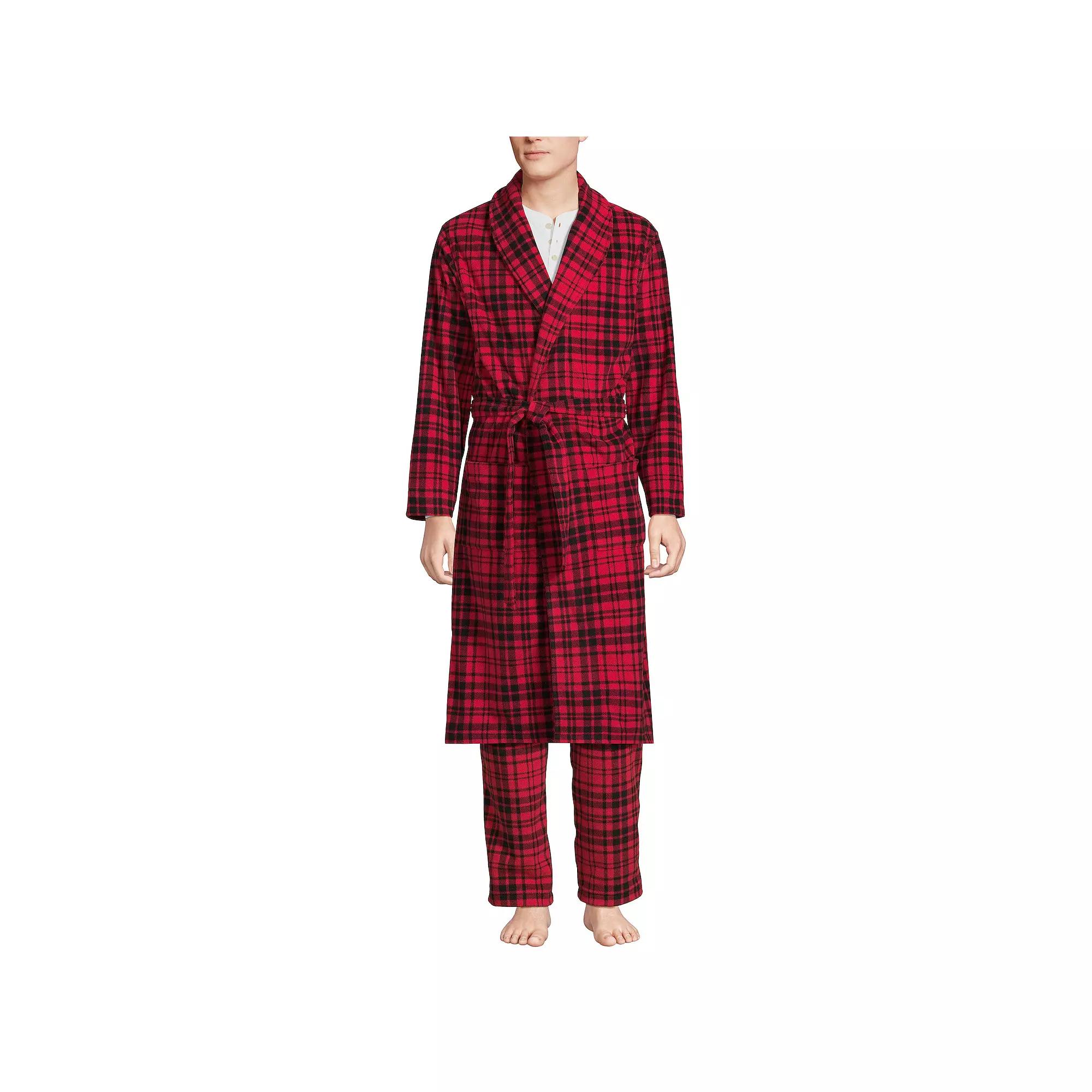 Men's Lands' End Fleece Robe,  Product Image